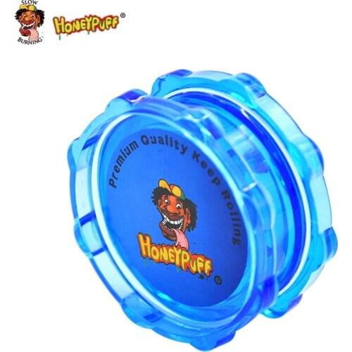 HONEYPUFF Plastic Tobacco Herb Grinder 50 MM 2 Layer Spice Grinder Shark Teeth Herbal Crusher Miller