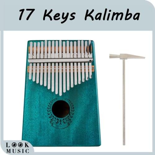 Kalimba 17 Keys Kalimba Thumb Piano Solid Wood Portable Mahogany Keyboard Instrument African Calimba Finger Piano