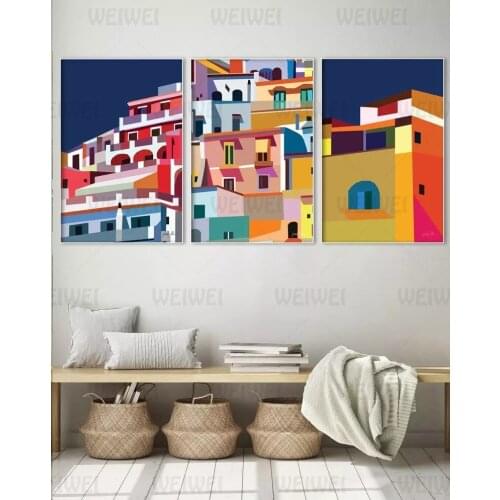 Amalfi Coast Italy Canvas Paintings Home Decor Abstract Modern Wall Picture Living Room Decor Big Art Wall Posters Prints