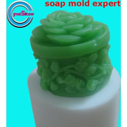 Round Rose Soap Mold Candle Mold 3D Silicone Mold for DIY Soap Candle Making