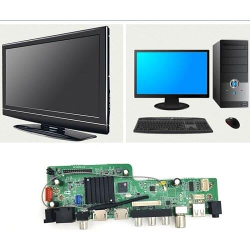 MS368V3.0 Quad Core Web Television Motherboard with Remote Control LCD Driver Board Support RJ45 DTMB Analog Television E56B