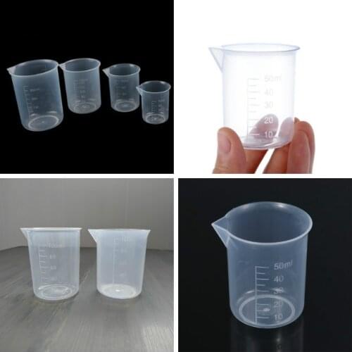 50/100/150/250ml1pcs each transparent plastic graduated measuring cup beaker liquid measuring jug small liquid container