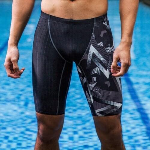 Vector New 2019 Swimwear Men Sexy Shark Skin Lycra Jammer Fiber High Level Male Swimming Quick-Dry Trunk Training Race Swimsuit