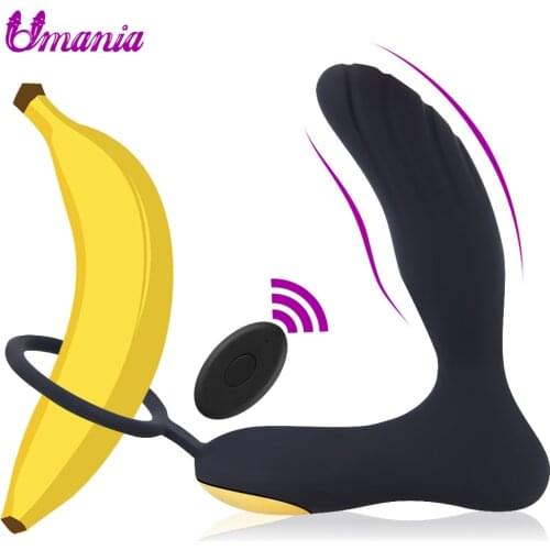 Male Prostate Massager Remote control Anal Vibrator Anal Plug Butt Plug Soft Silicone Sex Toys for Men Adult Sex products