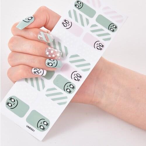 22 Tips/Sheet Solid Colors And Creative Nail Art Full Cover Nail Stickers Nail Designs Nail Art Stickers Nail Decoration Shiny