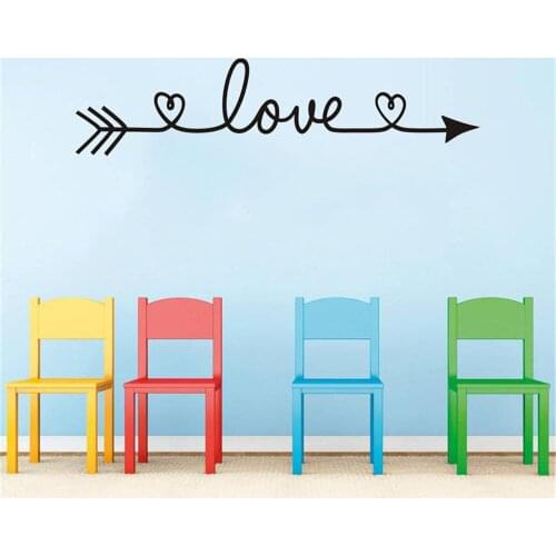 Love Arrow Sticker Living Room Decorative Wall Stickers Diy Family Home Wall Sticker Removable Mural Decals Vinyl Art #WT
