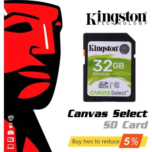 Original Kingston Memory Card 16gb 32gb 64gb 128g SD Card 10 Level Flash SDHC Card SDXC UHS-I Class 10 SD Card