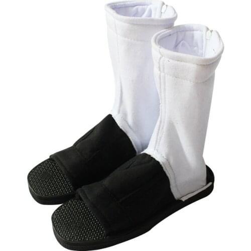 Naruto Cosplay Akatsuki Nanja Uzumaki Sakura Sasuke Black and white Cotton Soft Sandals Ninja Boots Kakashi Shoes women men