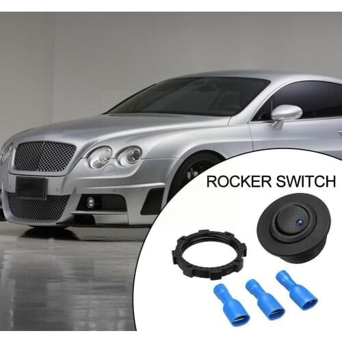 1pc 3 Pin 12V 24V Blue LED Light Switch 30mm Hole Motorhome Campervan Round Boat Caravan Switch Rocker K3Q0