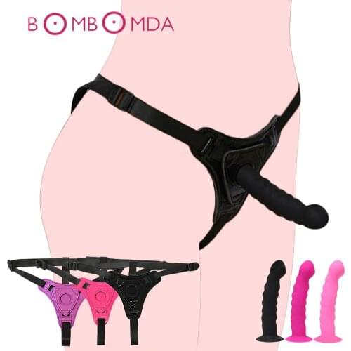 Strap On Dildo Vibrator for Lesbian Vagina G Spot Clitoris Stimulate Panties Adult Sex Toys For Woman Masturbator Erotic Sex Toy