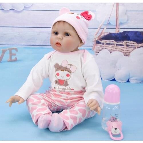 55cm Vinyl Silicone Simulation Rebirth Doll Blue/brown Eyes Photography Props Fashion and Easy To Use Baby Early Education Toys