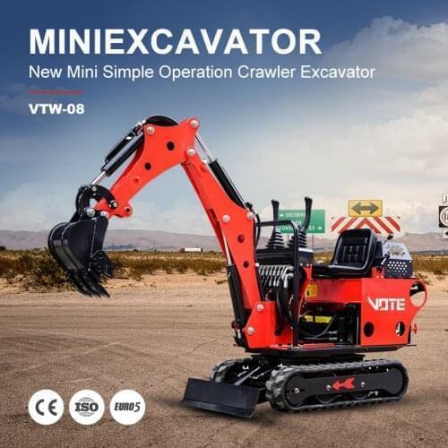 VTW-08 China Mini Excavator Machines Hydraulic Garden Use Crawler Small Digger Wholesale