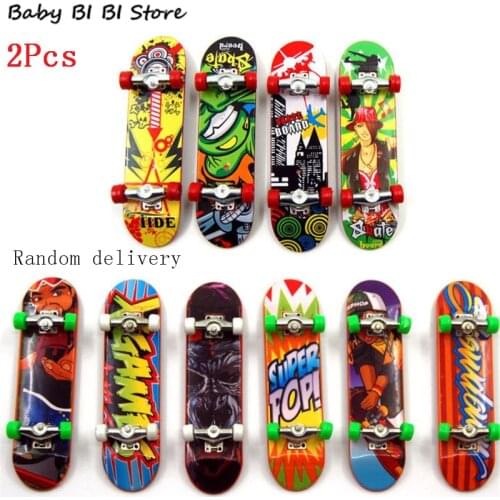 2Pcs Finger Board Tech Truck Mini Skateboards Alloy Stent Party Favors Gift