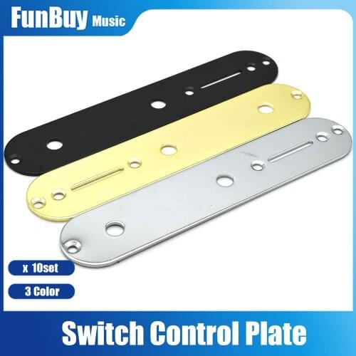 10pcs Zinc Alloy Electric Guitar Bridge Switch Control Plate for TL Electric Guitar Replacements Balck/Gold/Chrome