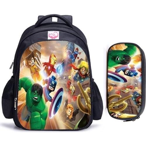 16 Inch Super Hero Ninja Backpack For Children School Bags Cartoon Book Backpack Daily School Backpack Gift