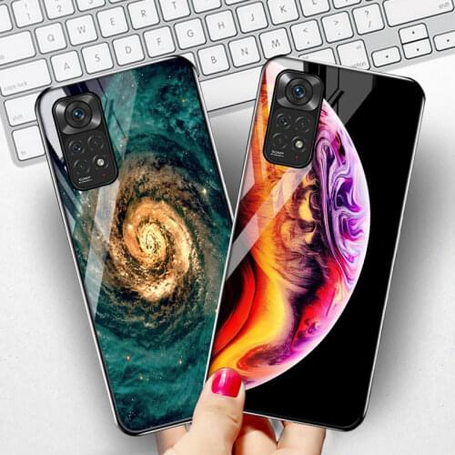 Tempered Glass Case For Xiaomi Redmi Note 8 Cases Cover Poco X3 NFC M3 Redmi Note 10 Pro Max 10s 9S 9 9A 9C 8T Mi 10T Lite Funda