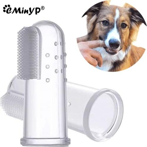 Extra Soft Pet Finger Toothbrush For Dogs Cats Professional Dental Hygiene Bad Breath Tartar Teeth Tool Pet Cleaning Supplies