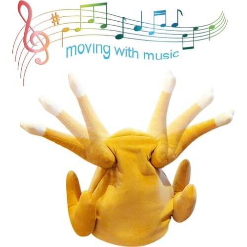 Electric Turkey Hat Will Sing And Dance Funny Tidy Props Holiday Party Decorations Supplies Thanksgiving Halloween Toys