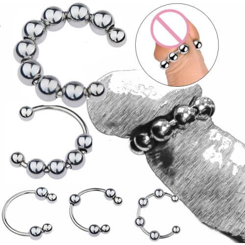 Stainless Steel Cock Head Glans Penis Ring Sex Increase Orgasm Sex delay ejaculation for Men Foreskin Corrector Opening Rings