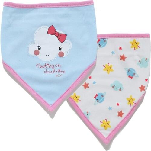 Newborn Baby Bibs 0-18 Month Cotton 2pcs/set Newborn absorption Saliva Towel Soft bib For Boy Girl babies feeding Accessories