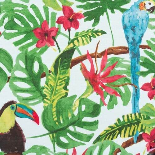 Bird-Leaves Printed Fabric By Yard Patchwork Textile Digital Pillow Cover Polyester Quilting Home Furniture For Curtain Sofa