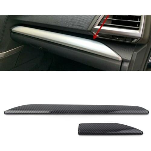 Carbon Fiber Pattern ABS Car Console Dashboard Strip Decoration Trim For 2019 2020 Subaru Forester Car Accessories RHD Only