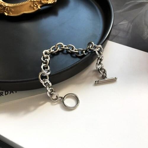 Jewellery Women Bracelet Hip Hop OT Buckle Bracelets Fashion Jewelry Wedding Hand Made Silver Color Trendy Alloy Bransoletka