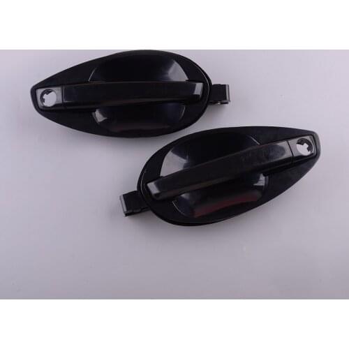 1 Pair Outside Door Handle Catch ABS Black Fit for Hyundai Tiburon Coupe 82650-2C000 2003 2004 2005 2006 2007 2008 82660-2C000
