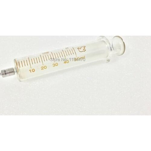 1pcs/Lot 50ml 50cc Glass Syringe Luer Lock Head Reusable Glass Injector Lab Glassware