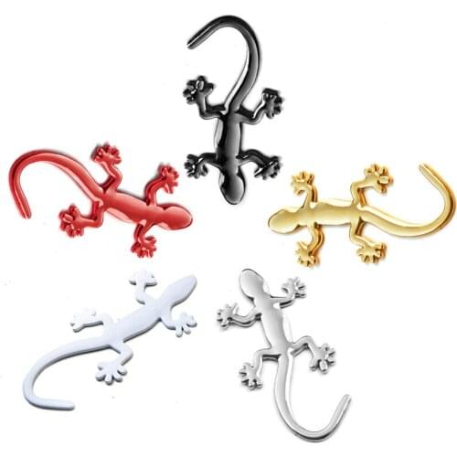 20x 3D Metal Gecko logos Chrome Animal Pattern Car Automobiles Stickers Decals Car styling