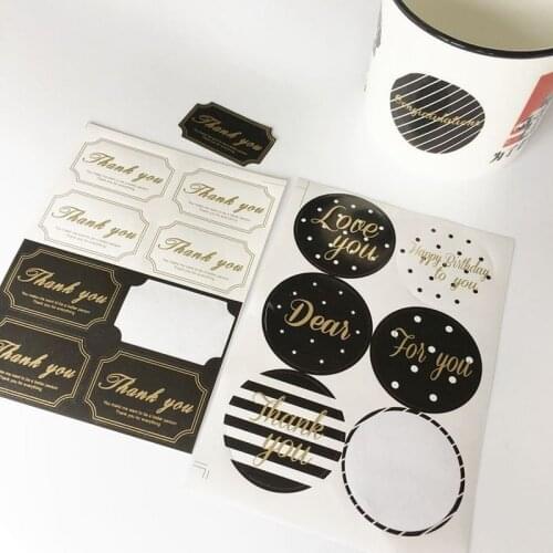 2 Sheets THANK YOU FOR YOU Stickers DIY Greeting Words Seal Labels Pastry Cake Baking Packaging Gift Adhesive Seal Stickers