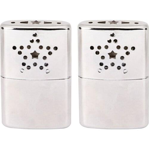 2Pcs Portable Fuel Hand Warmer Reusable Platinum Standard Pocket Handy Hand Warmers Head for Outdoor Hunting Fishing