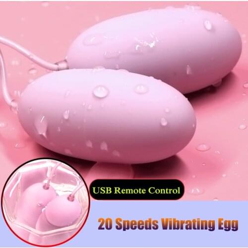 20 Speed Vibrator Egg G-Spot Massage Adjustable USB Remote Control Mini Vibrating Clitoris Stimulator Female Masturbate Toys