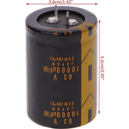 2021 New 1 Pc Electrolytic Capacitor 10000uF 63V 36x52mm