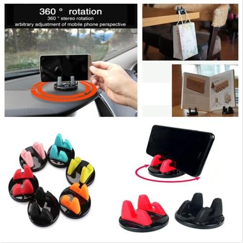 360 Degree Rotate Car Cell Phone Holder Dashboard Sticking Universal Stand Mount Bracket