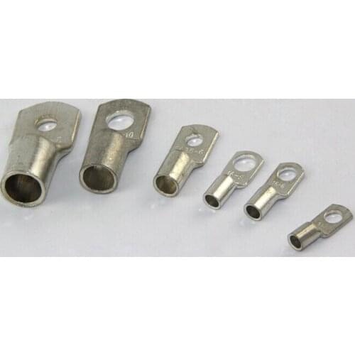 50pcs SC4-5 Gauge Cable Lugs Ring Terminals Battery Wire Connectors Pure Copper Tinned