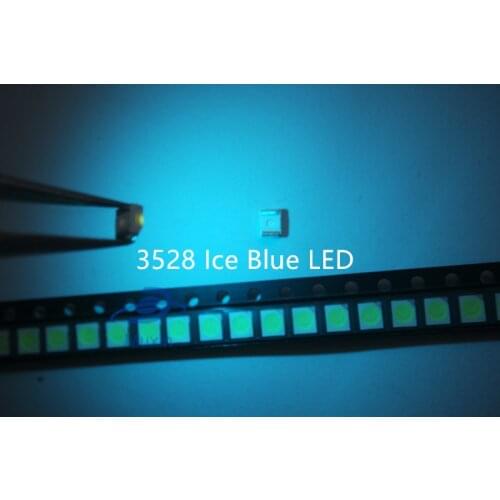 50pcs SMD LED 3528 Ice blue LED lamp beads Light emitting Diode Factory direct sale
