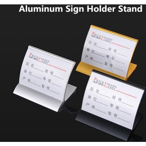 70*66mm Metal Mini Sign Display Holder L Shape Price Name Card Tag Label Stand, Retail Store Counter Top Shelf Stand