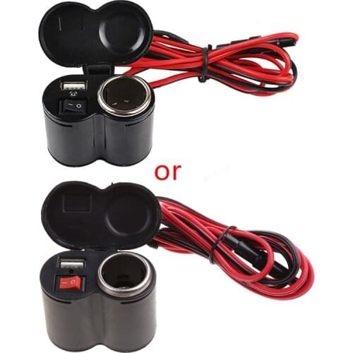 Car Motorcycle Bike Waterproof Cigarette Lighter USB Power Charging Socket New