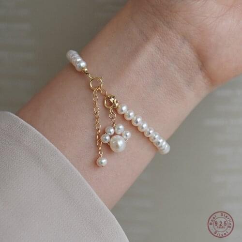 925 Sterling Silver Cute Pearl Cat Claw Bracelet For Women Light Luxury Vintage Mothers Day Jewelry Girlfriend Gift