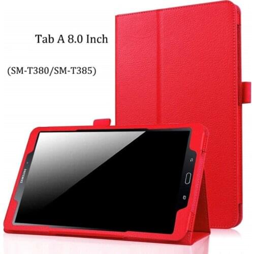 Case For Samsung Galaxy Tab A 8.0" 2017 Funda SM-T380 SM-T385 Cover Flip Tablet Cover Leather Smart Magnetic Stand Shell Cover