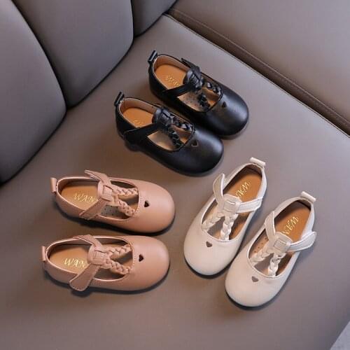 2021Kids Shoe Girls Autumn New Princess Casual Single Shoes Girls Patent Leather Princess British Retro Leather Shoes Size 21-30