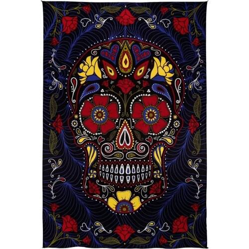 Sugar Skull Tapestry Day Of The Dead Wall Art
