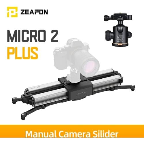 Zeapon Micro 2 Plus Camera Slider Travel Distance 56cm/22in 4.5KG All-Direction Capacity 30s Magnetic Quick Release Secure Lock