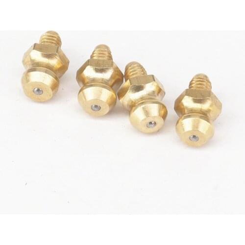 LOT20 M4 Metric male Brass Grease Zerk Nipple Fitting For Grease Gun