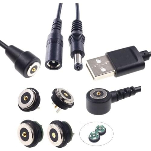 5 Set 8.5 MM Diameter Magnetic Pogo Pin Connector Header Male Female 1 Pole Waterproof IPX7 Pogopin Board to Wire Power 3A