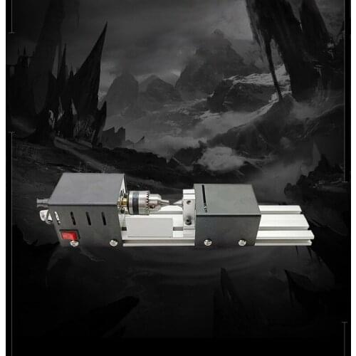 Mini Beads Machine Miniature Lathe DIY Grinding and Polishing Beads DIY Lathe Polishing Woodworking Buddha Pearl Lathe