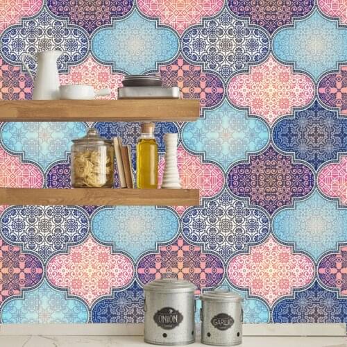 10/15/20cm/30cm Colorful Waterproof Self Adhesive Tile Stickers Kitchen Bathroom children’s Room Furniture stickers Wall Art