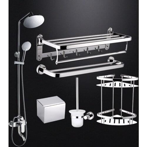 Full Copper Pressure Boost Shower Shower Suit Toilet Shower Room Three Archives Hot And Cold Mix Water Tap Bath Shower Suit