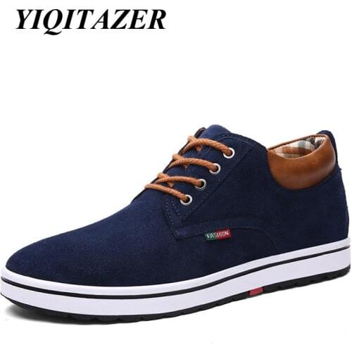 YIQITAZER 2018 Casual Canvas Men Shoes Corduroy,Spring&Autumn Lace up Mixed Colored Students Mens Shoes Black Blue Size 7-9.5